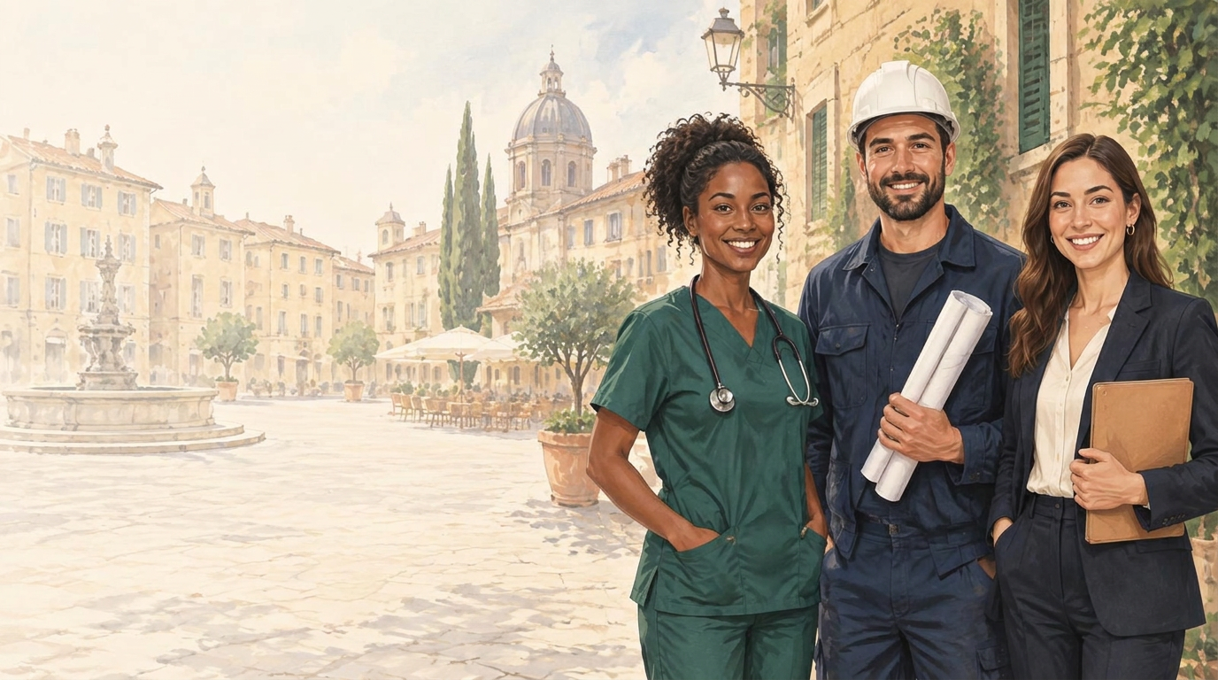 Three international professionals building their careers in Europe